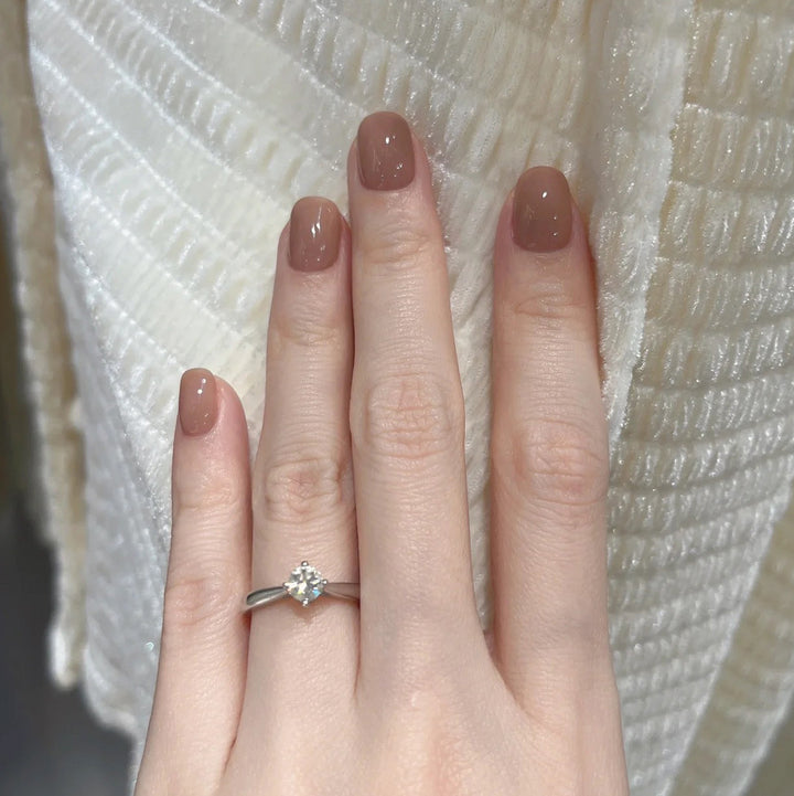 Elegant Glossy Square Press-On Nails