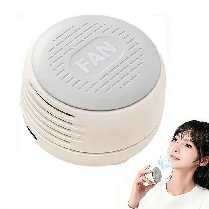Unisex one size compact portable personal cooling fan with USB rechargeable battery and adjustable louvers Kalsten