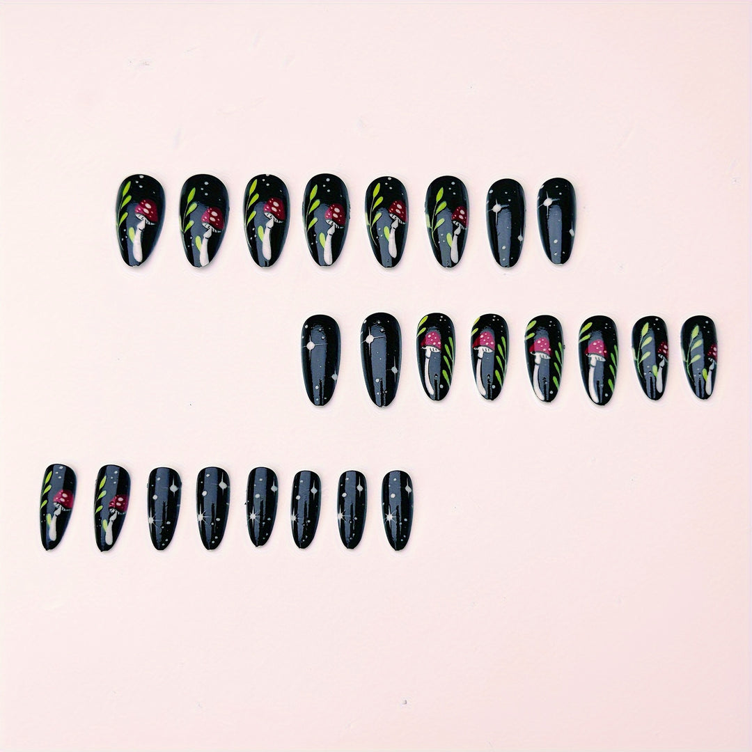 Artistic Mushroom Design Nail Art Kalsten