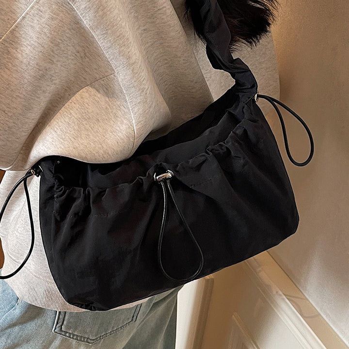 Ruffled Fabric Handbag
