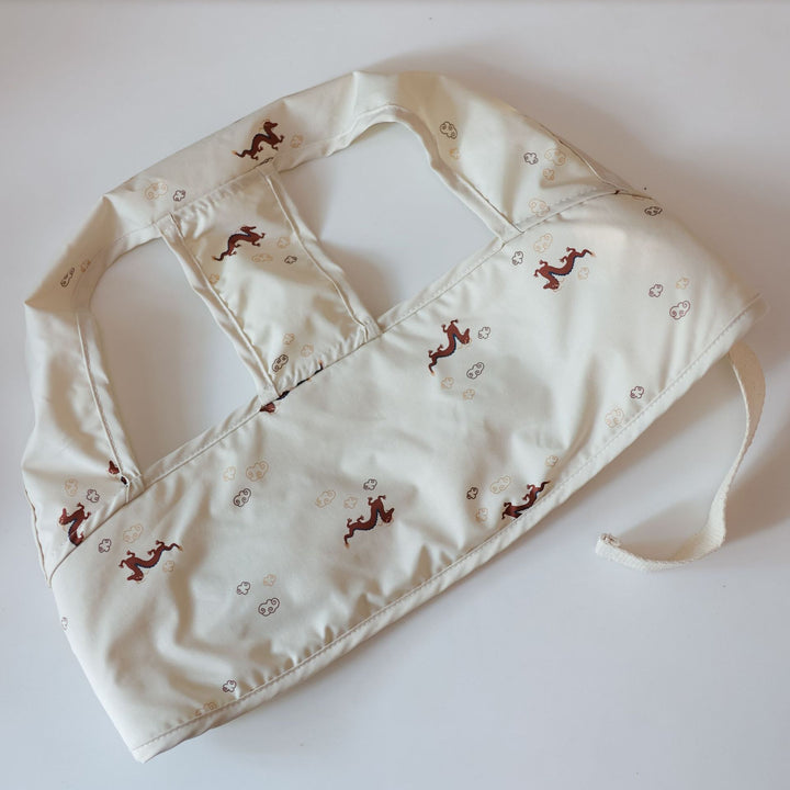 Padded Baby Feeding Bib with Neck Strap and Tie Closure