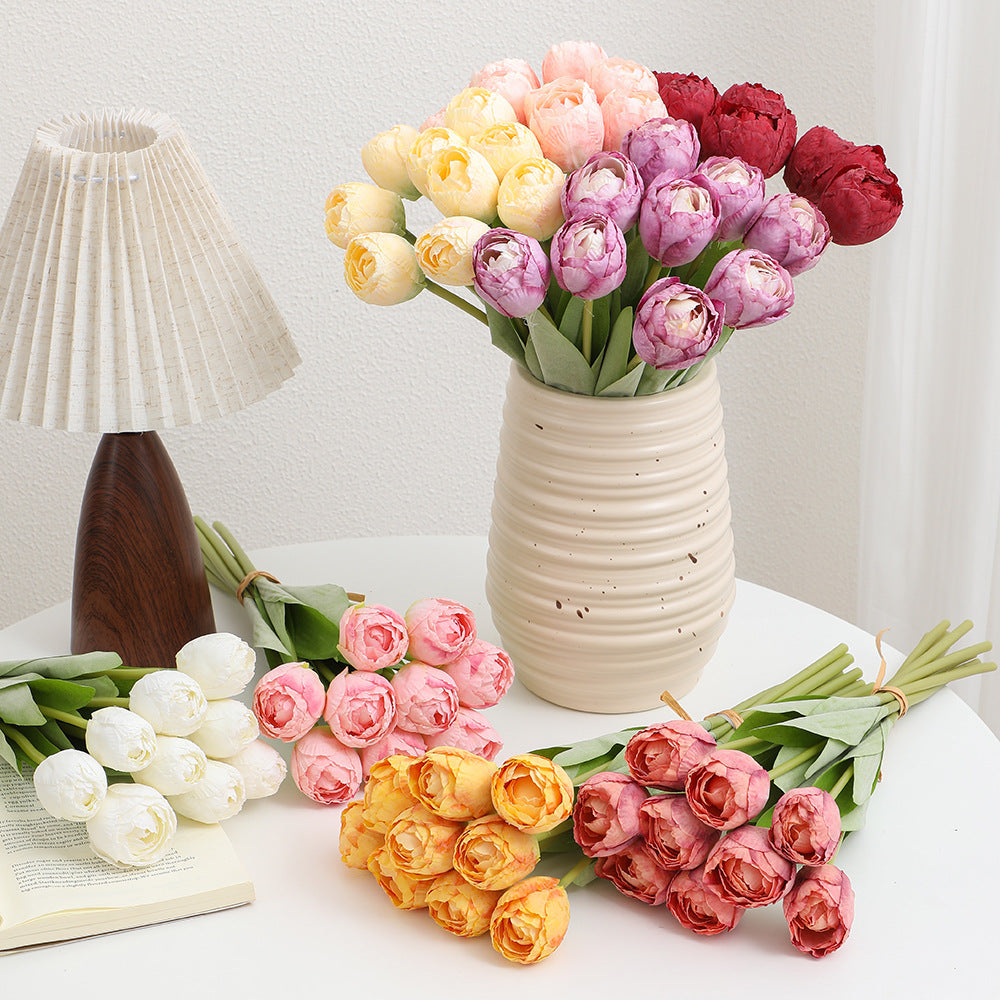 Artificial peony bouquet