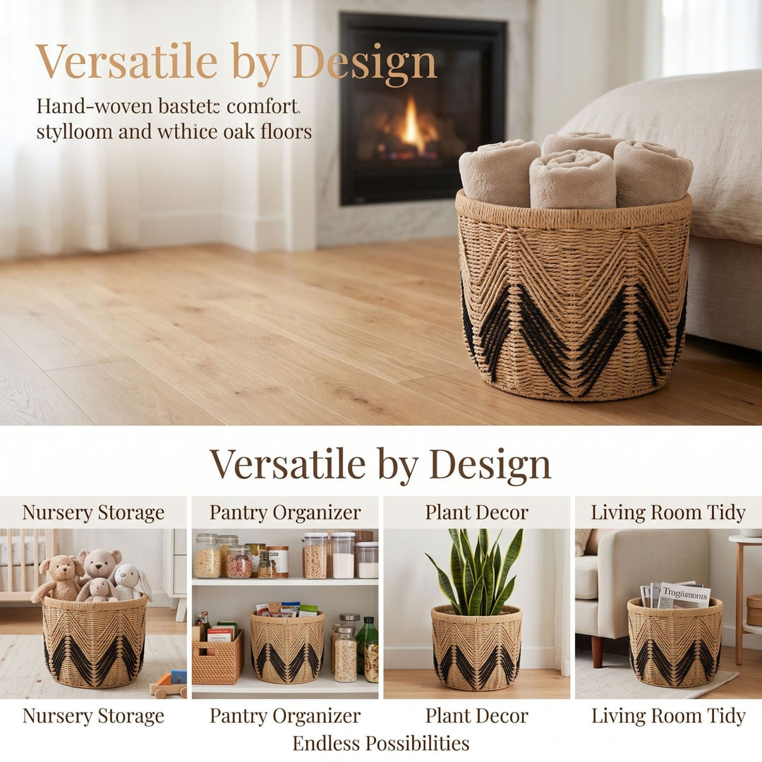 Decorative Handwoven Storage Basket Kalsten