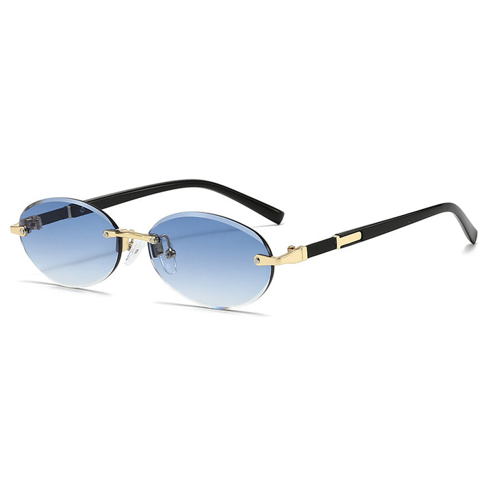 Women’s fashionable oval sunglasses with trendy metal frame Kalsten