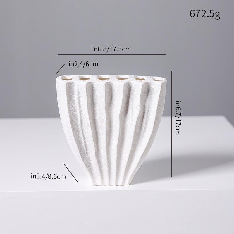 Sculptural Textured Ceramic Vase Kalsten