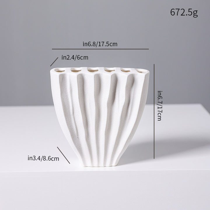Sculptural Textured Ceramic Vase Kalsten