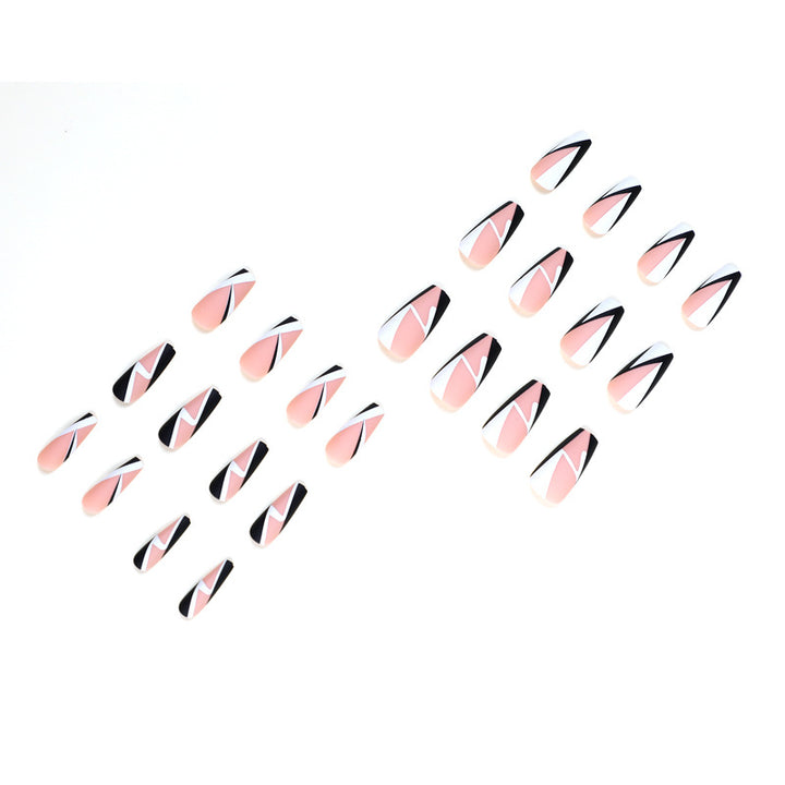 Artistic Nail Extensions with Geometric Design Kalsten