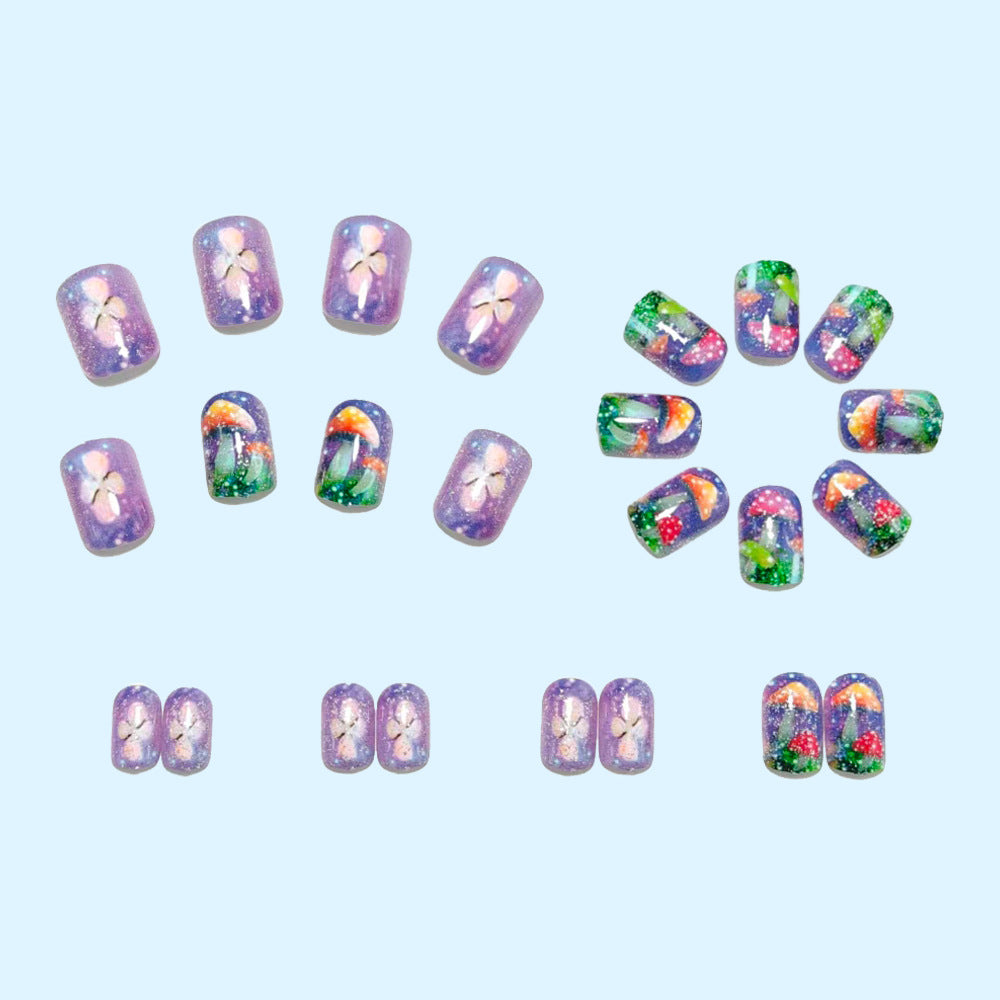 Artificial Nails in Playful Mushroom Design Kalsten