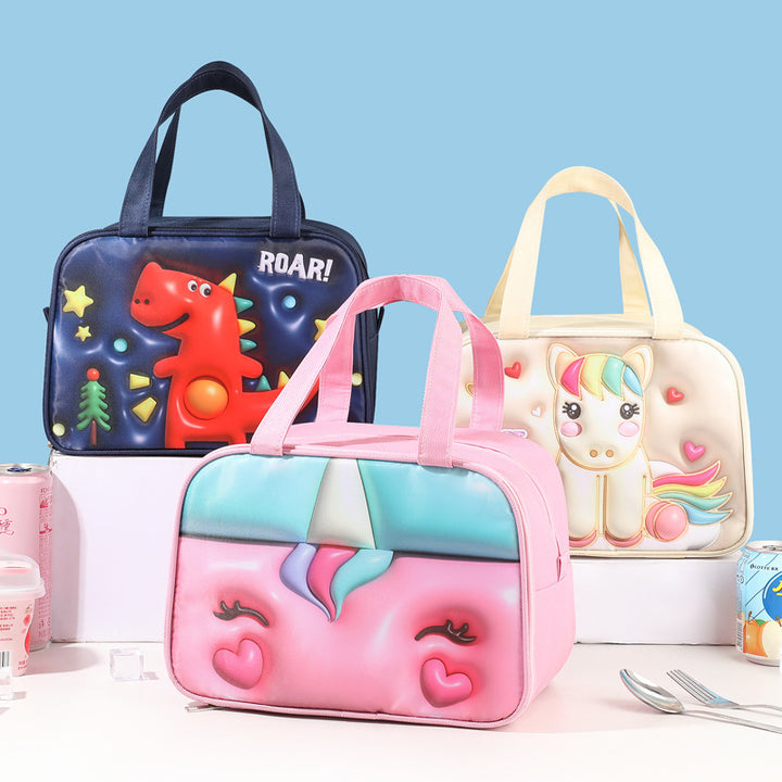 Insulated Lunch Bag with Fun Penguin Design