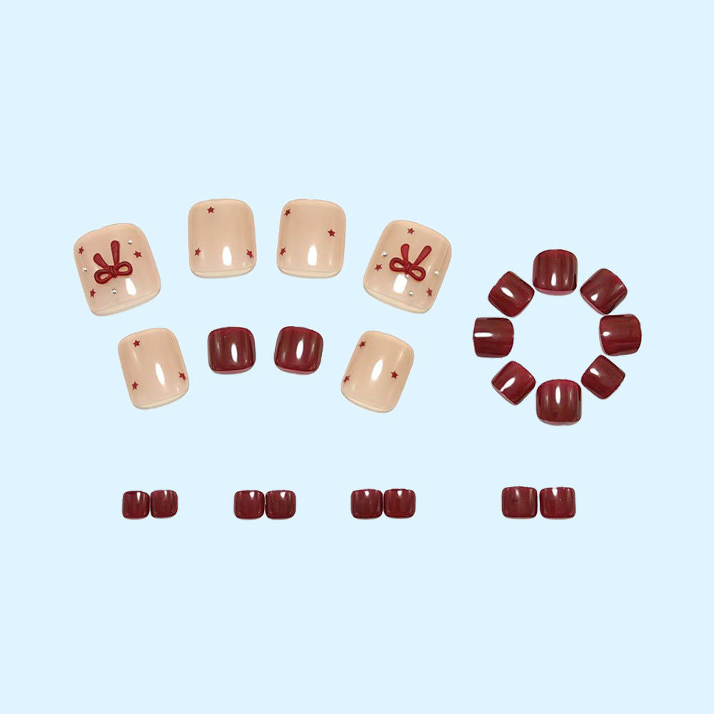 Artificial nails with decorative bows and stars Kalsten