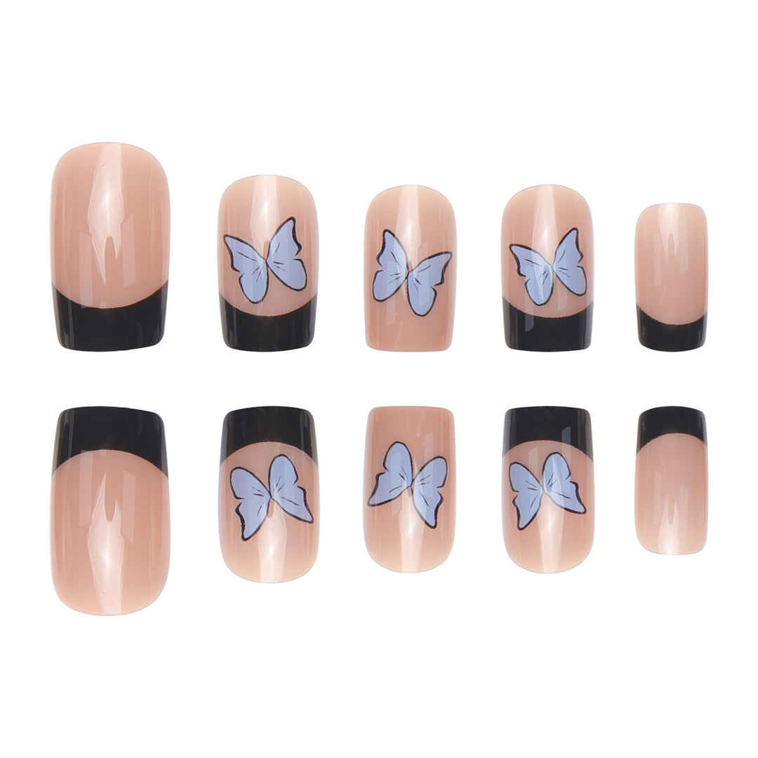 Decorative Press-On Nail Art with Bow Design Kalsten