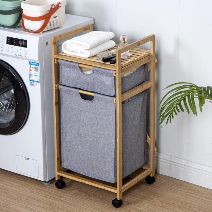 Stylish laundry storage tower with wheels Kalsten