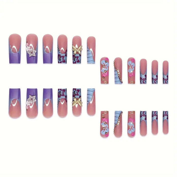 Floral 3D Nail Art Enhancements Kalsten