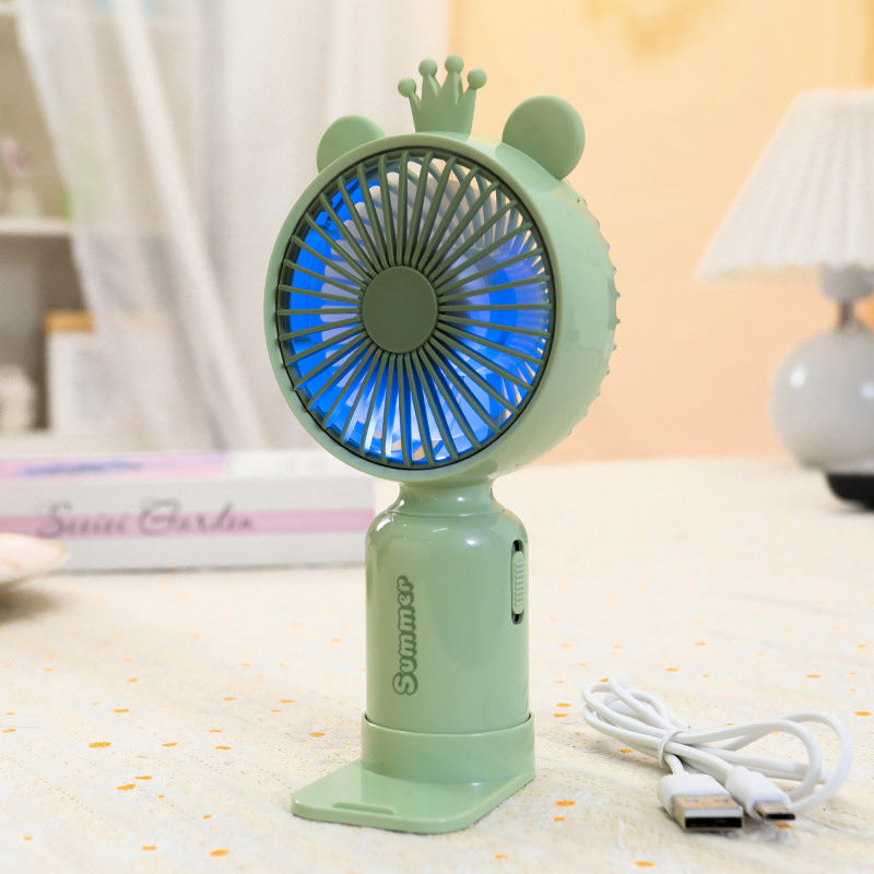 Ladies portable mini hand fan with flexible mounting mechanism Kalsten