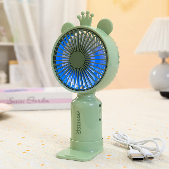 Ladies portable mini hand fan with flexible mounting mechanism Kalsten