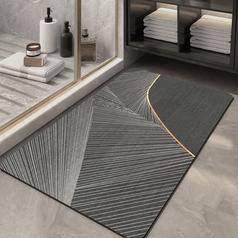 Textured Abstract Design Bath Mat Kalsten