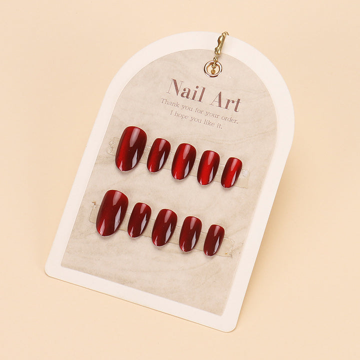Glossy Red Press-On Nail Set Kalsten
