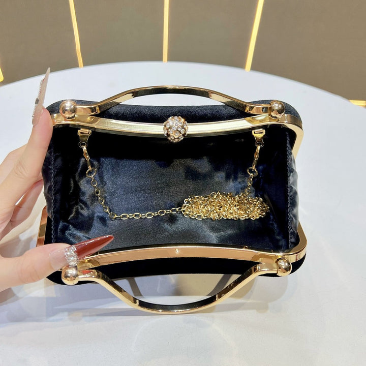 Vintage-Inspired Satin Evening Handbag
