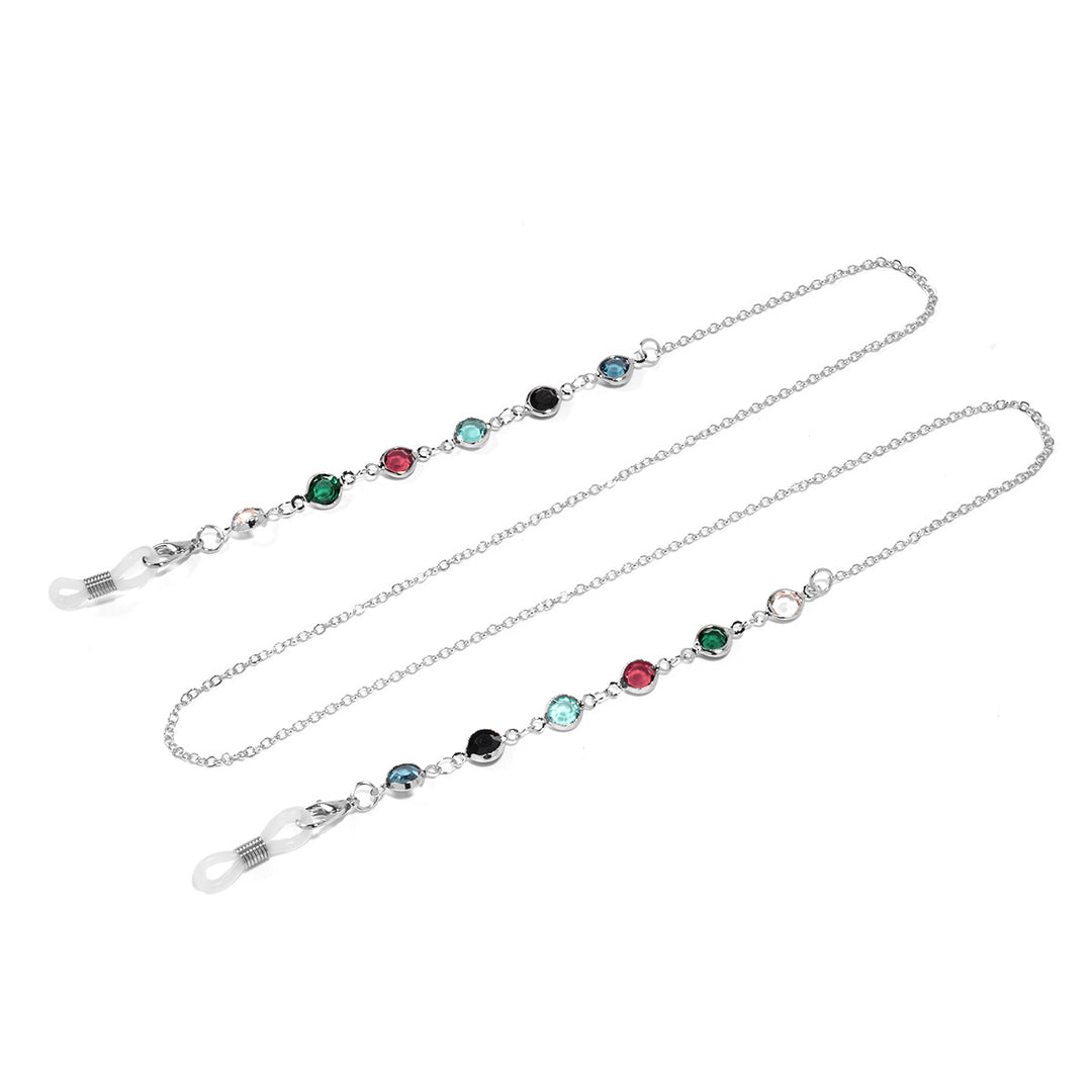 Artistic Crystal-Enhanced Eyewear Chain kalsten