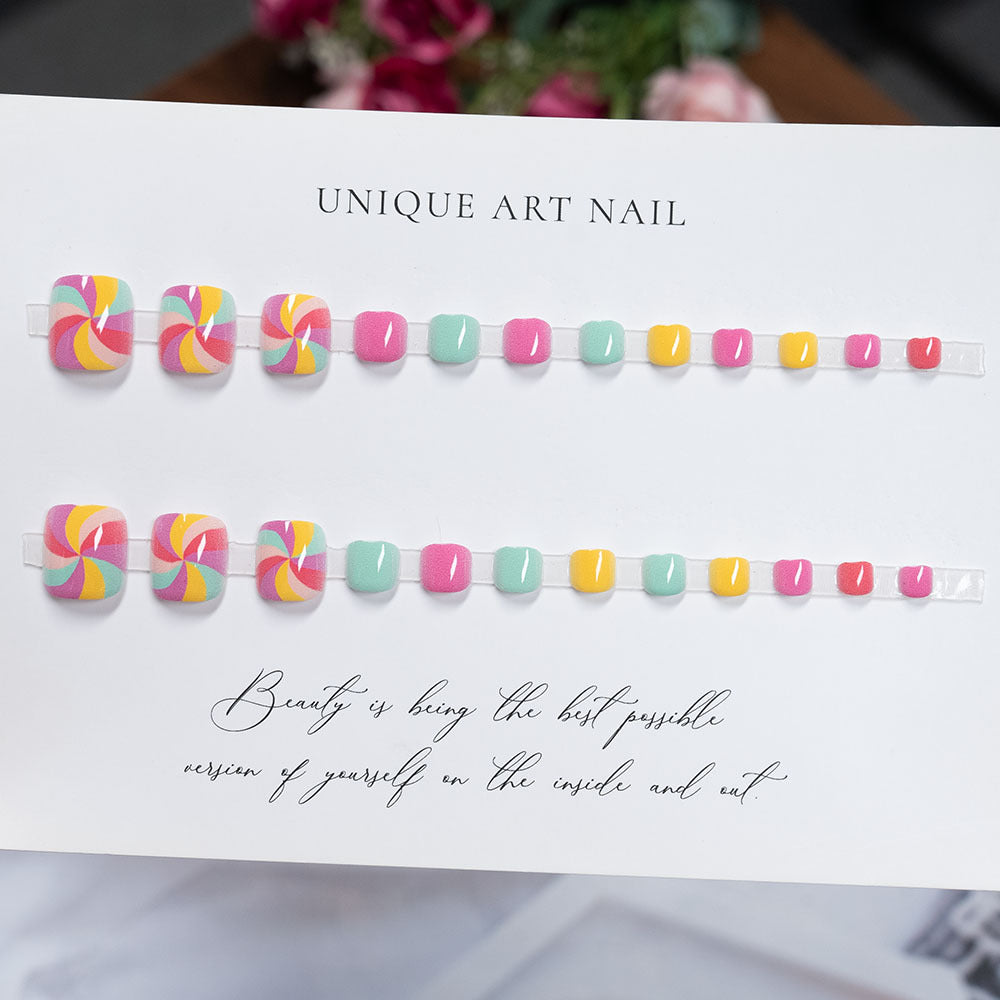 Vibrant Artistic Pedicure Nail Art