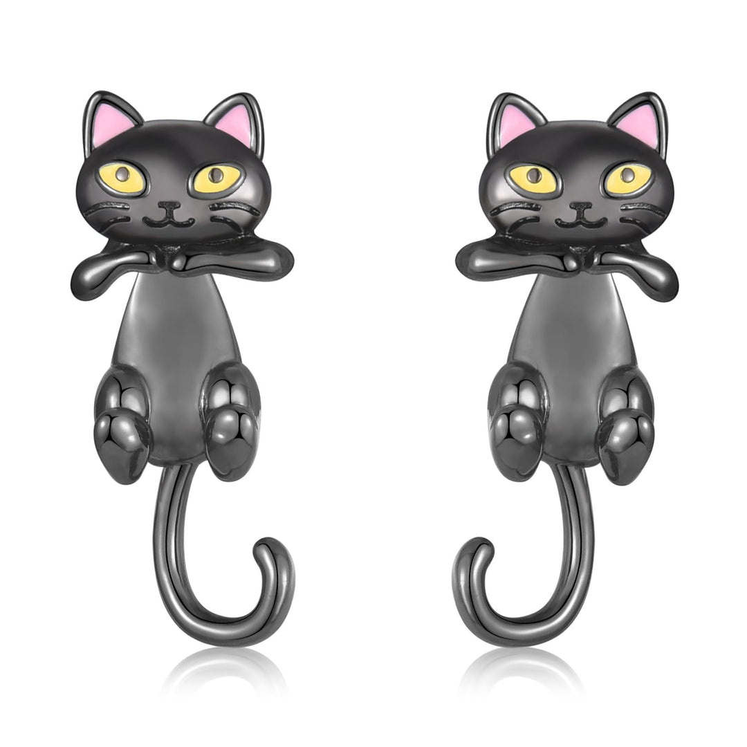 Playful Cat Dangle Earrings Kalsten
