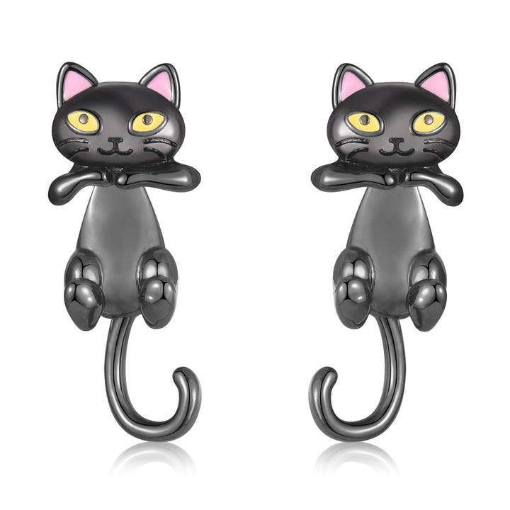 Playful Cat Dangle Earrings Kalsten