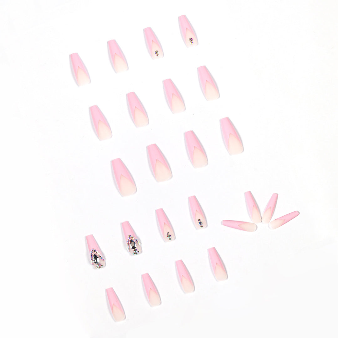 Artful glitter nail extensions with aqua accents Kalsten