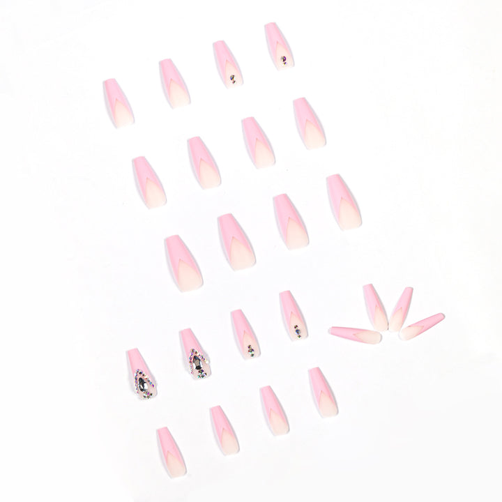 Artful glitter nail extensions with aqua accents Kalsten