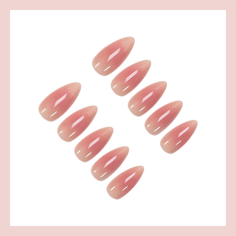 Acrylic nail set with elegant nude ombre effects Kalsten