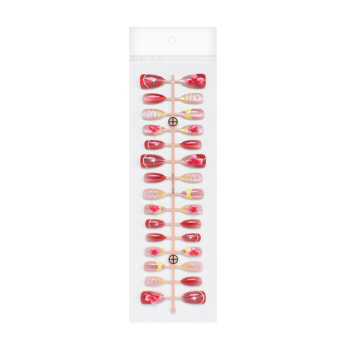 Artistic Floral Design Press-On Nail Set Kalsten