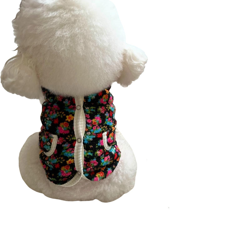 Floral Fleece Snap-Front Dog Vest