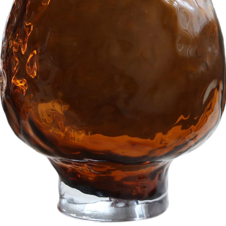 Handblown Organic Mushroom-Shaped Pedestal Vase with Thick Base Kalsten
