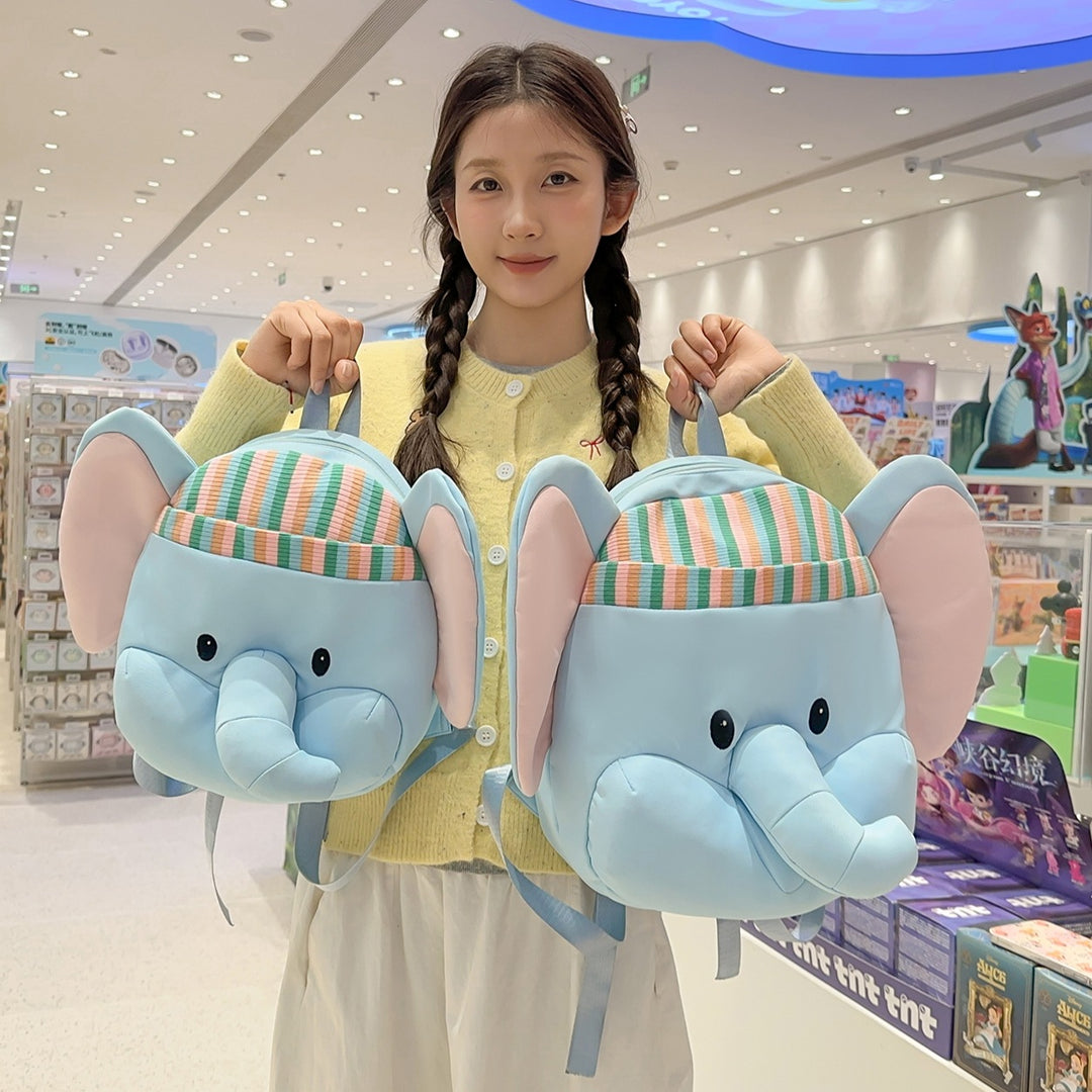 Cute Elephant Shaped Plush Backpack Kalsten