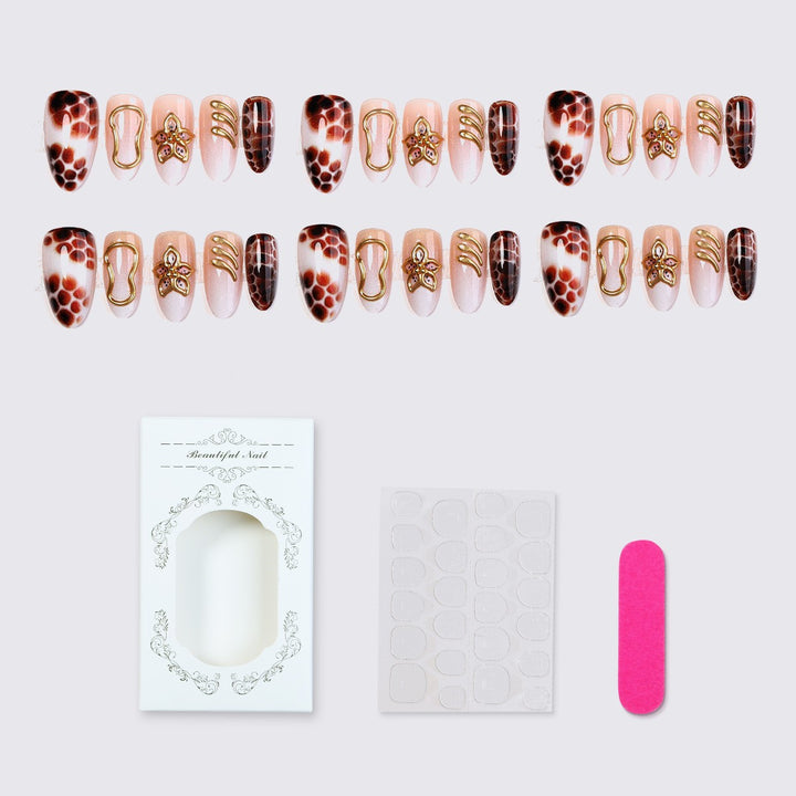 Exquisite Nail Art Set with Glamorous Accents Kalsten