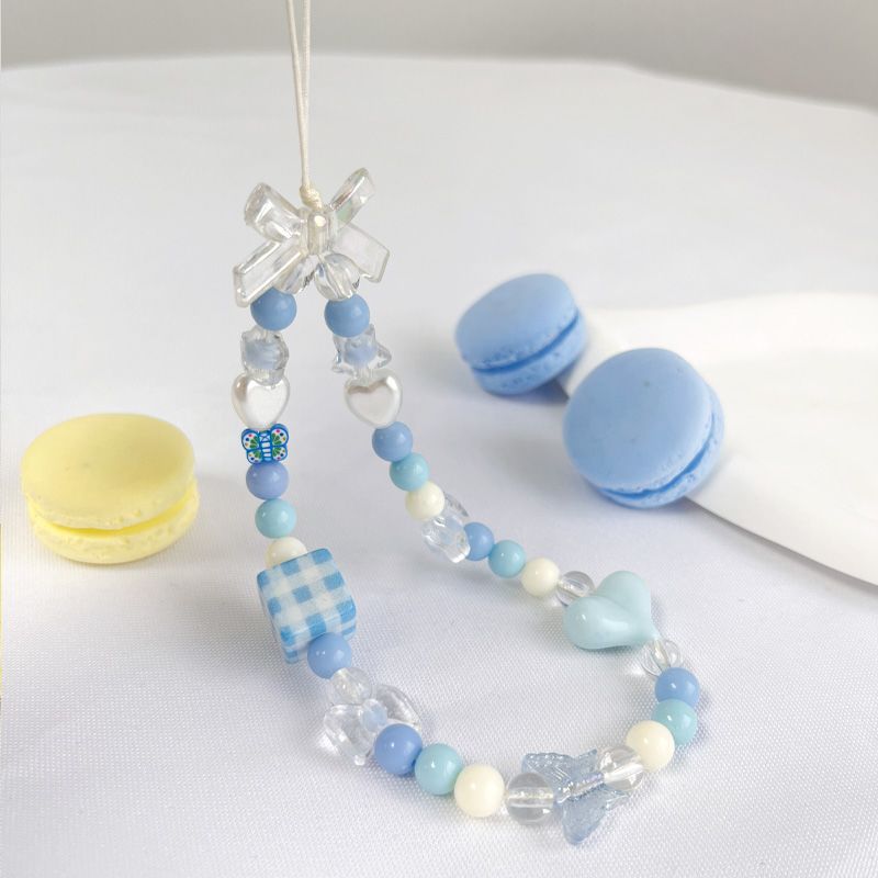 Delicate Butterfly Beaded Phone Charm Kalsten