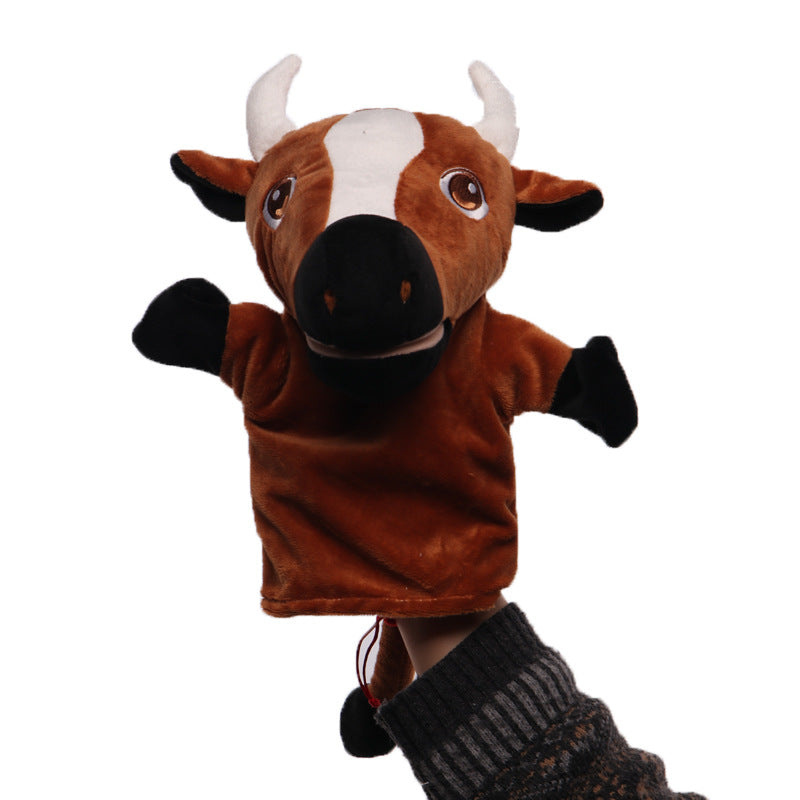 Plush Tiger Hand Puppet With Soft Fleece Movable Mouth Embroidered Features