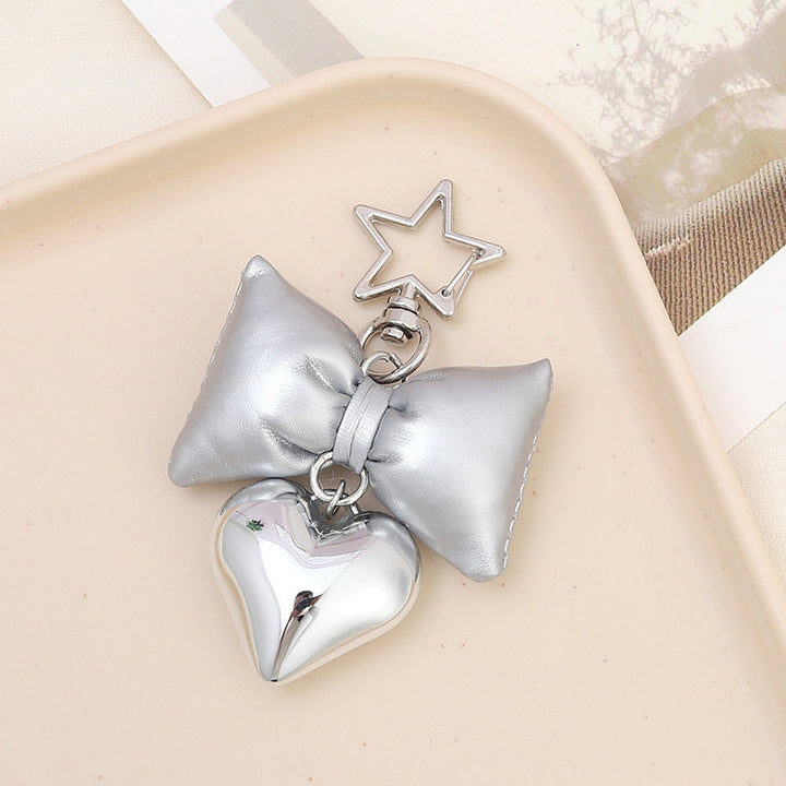 Cute Bow and Heart Keychain kalsten