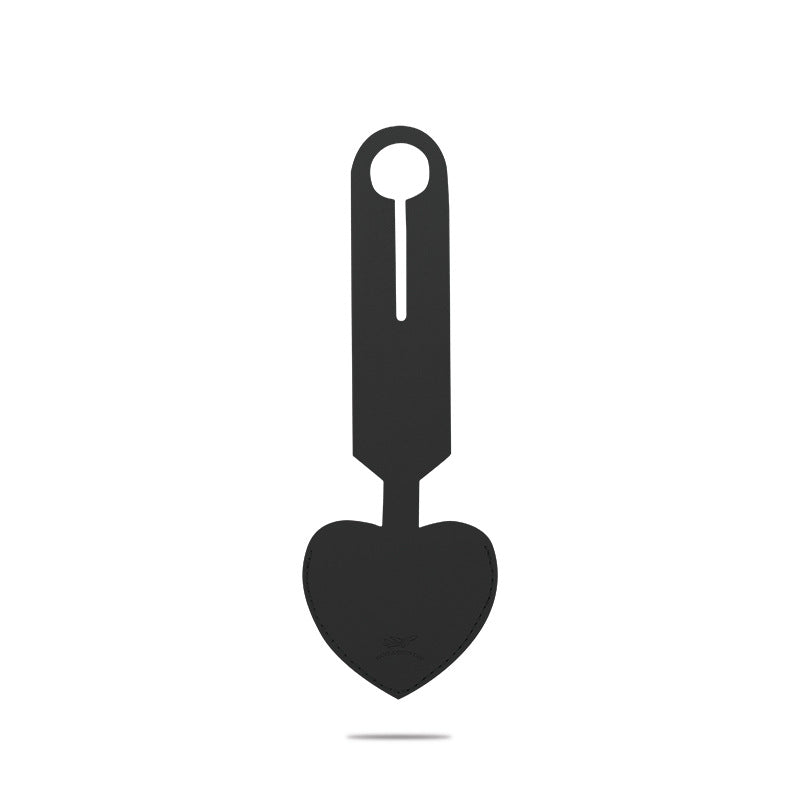 heart-shaped leather luggage tag with adjustable loop Kalsten