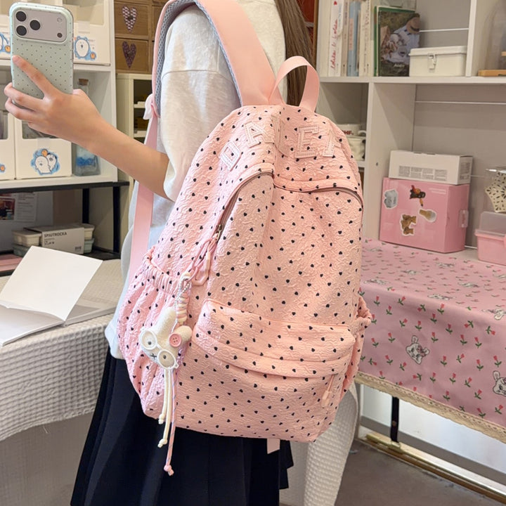 Cute Heart-Patterned Casual Backpack Kalsten