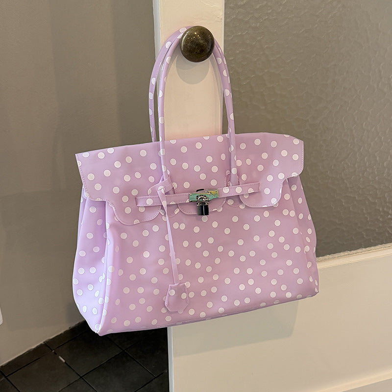 Polka Dot Handheld Tote