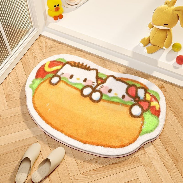 Whimsical Cartoon-Themed Plush Bath Mat