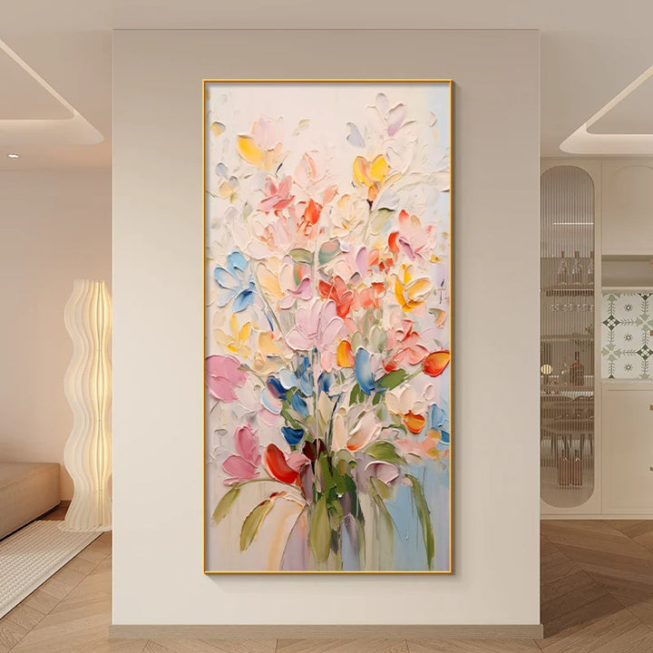 Artistic Textured Floral Canvas Artwork for Interiors