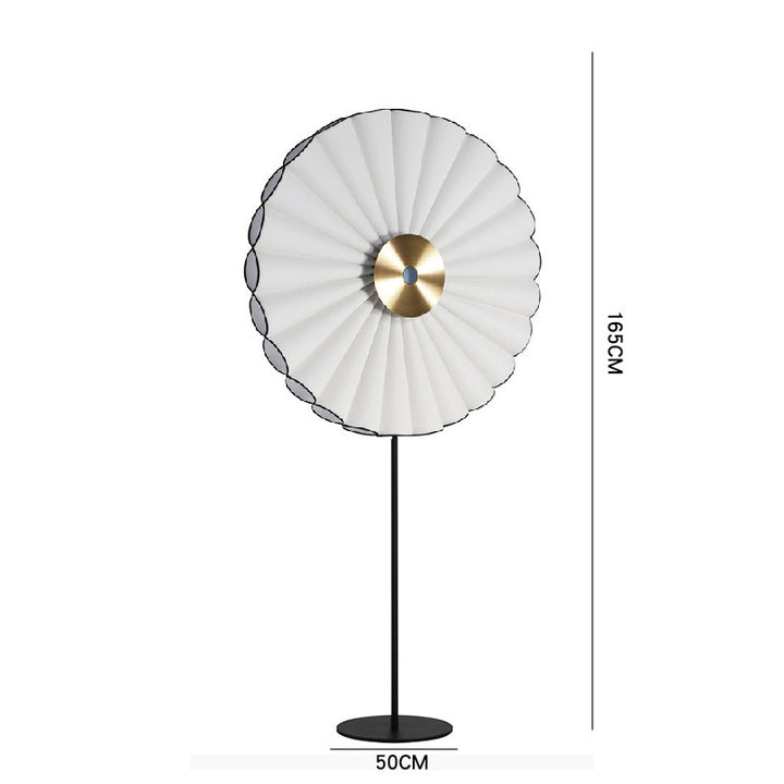 Elegant Decorative Floor Lamp with Pleated Design