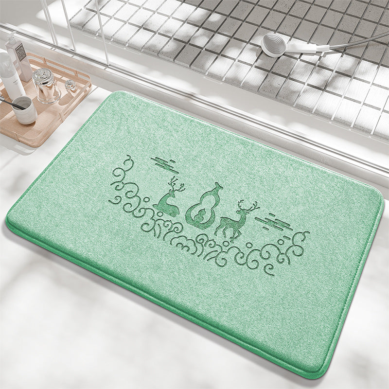 Playful Bunny Design Bath Mat Kalsten