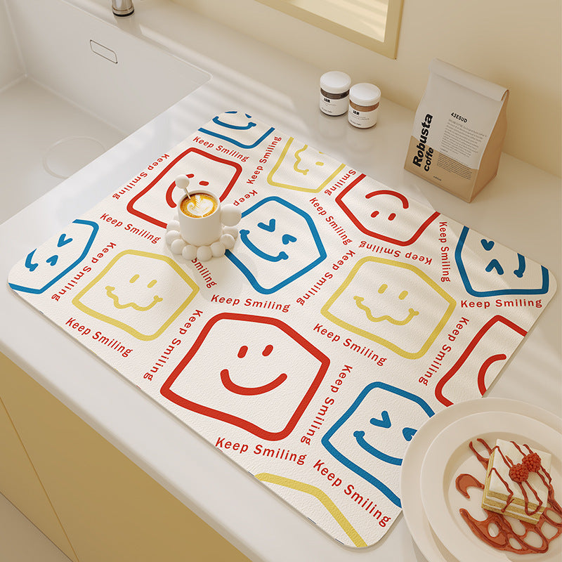 Smiling Faces Kitchen Mat Kalsten