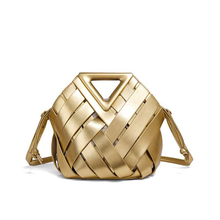 Handcrafted Woven Leather Shoulder Bag Kalsten