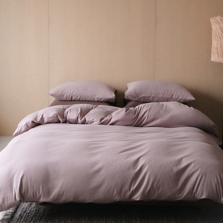 Extra-soft cotton satin duvet cover set with hotel finish and concealed zipper
