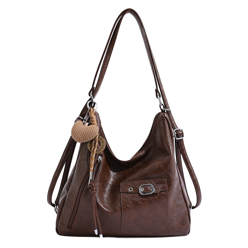 Vintage-Inspired Soft Leather Hobo Bag
