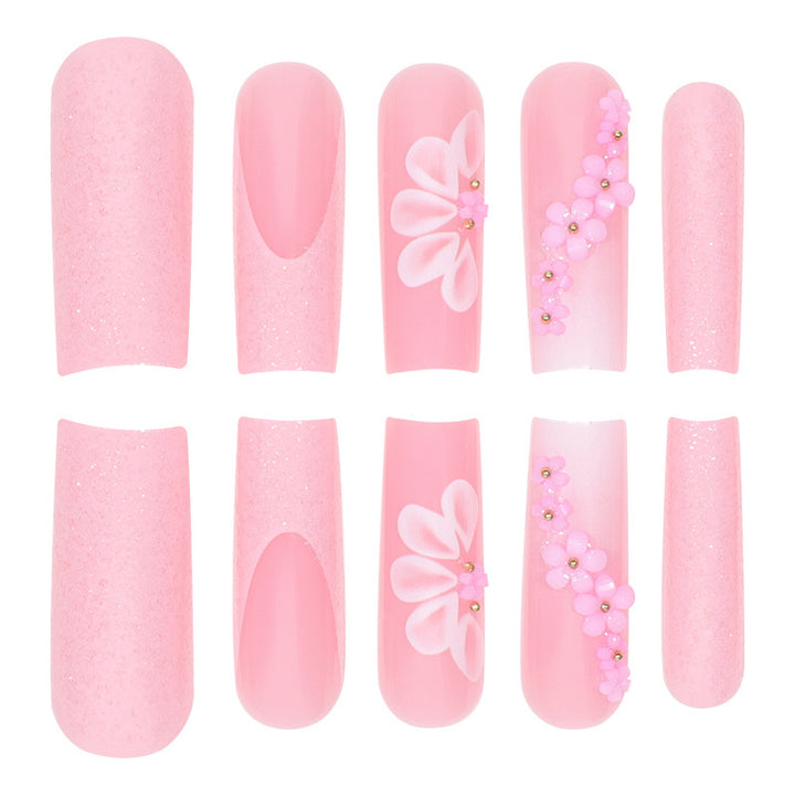 Decorative Floral 3D Press-On Nails Kalsten