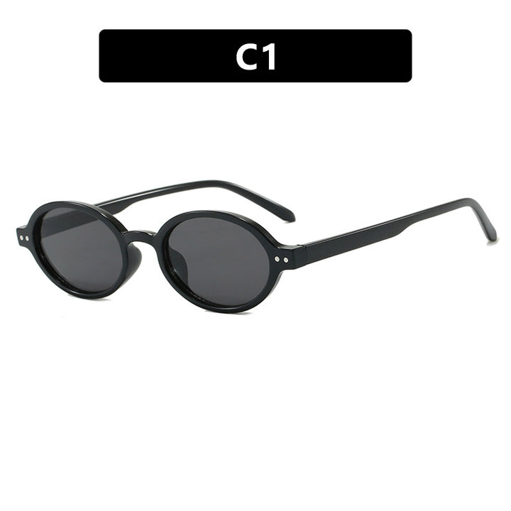 Ladies fashionable oval-shaped sunglasses with fancy frame Kalsten